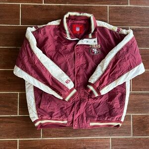 Vintage 90s NFL 49ers Football Puffer Jacket Size XL
